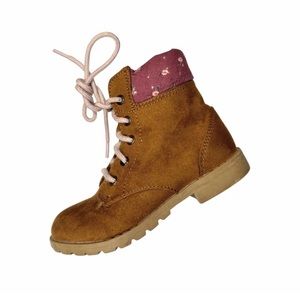 Size 8, OLD NAVY Girls Floral Suede Hiker Style Boots